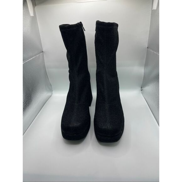 Abound Steffie Platform Bootie Black Glitter 8 - Picture 3 of 8